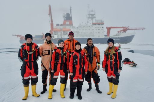 Scientists working in the arctic