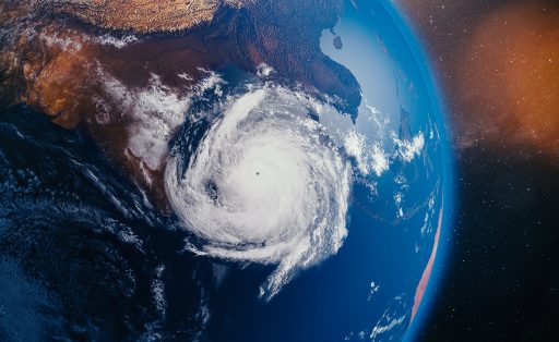 Satellite image of cyclone heading towards Bangladesh and India