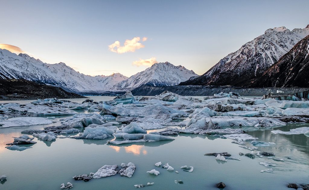 Glacier landscape New Zealand